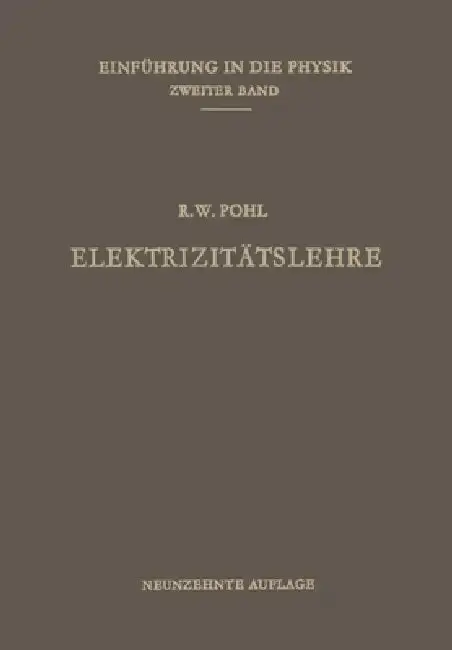 Cover of Elektrizitätslehre