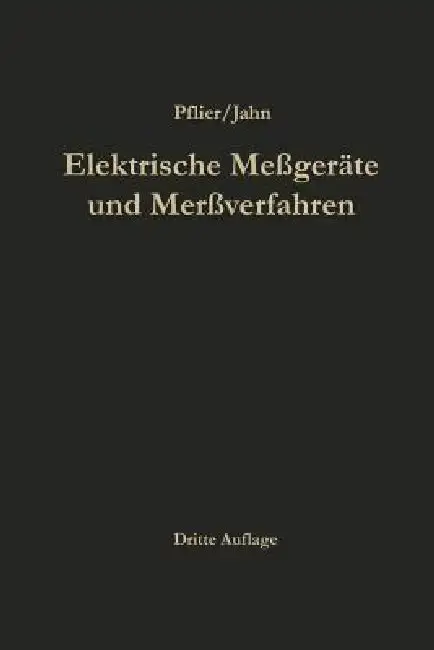 Cover of Elektrische Meßgeräte Und Meßverfahren