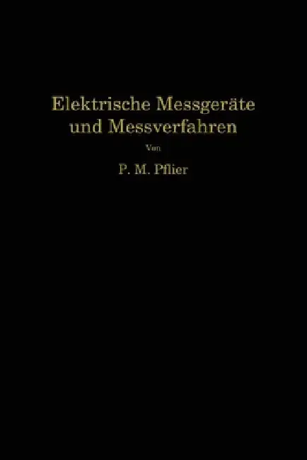 Cover of Elektrische Meßgeräte und Meßverfahren