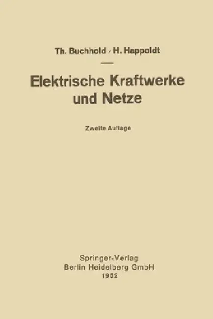Cover of Elektrische Kraftwerke und Netze