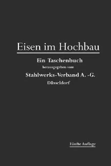 Cover of Eisen Im Hochbau