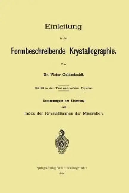 Cover of Einleitung in Die Formbeschreibende Krystallographie