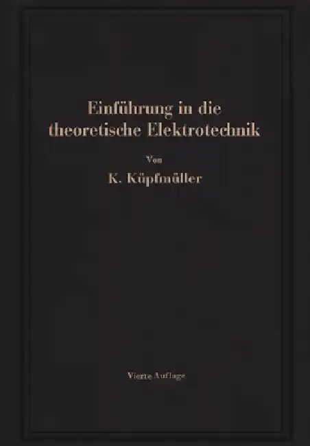 Cover of Einführung in die theoretische Elektrotechnik