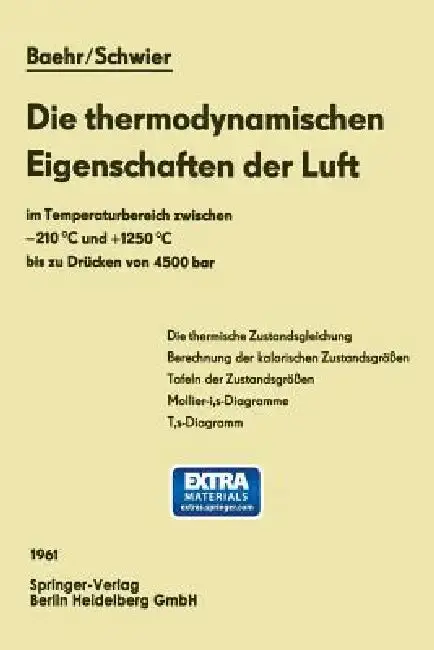 Cover of Die Thermodynamischen Eigenschaften Der Luft
