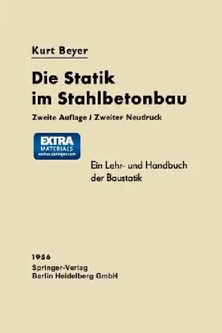 Cover of Die Statik Im Stahlbetonbau