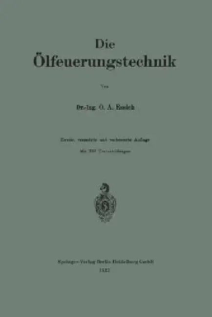Cover of Die Ölfeuerungstechnik