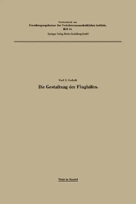 Cover of Die Gestaltung der Flughäfen