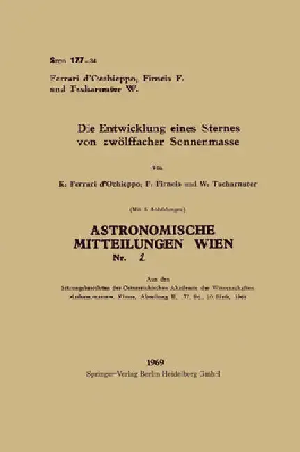Cover of Die Entwicklung eines Sternes von zwölffacher Sonnenmasse