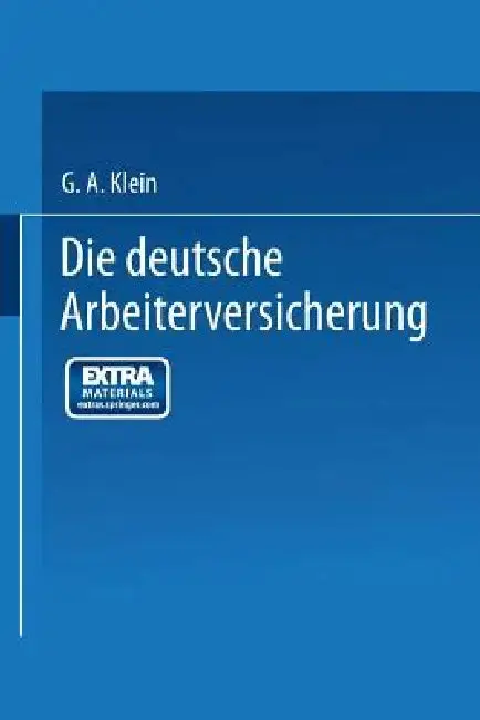 Cover of Die Deutsche Arbeiterversicherung