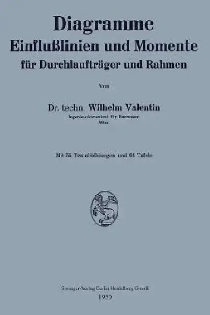 Cover of Diagramme Einflußlinien Und Momente Für Durchlaufträger Und Rahmen