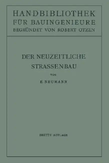 Cover of Der Neuzeitliche Straßenbau