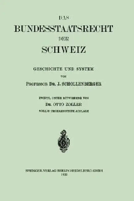 Cover of Das Bundesstaatsrecht Der Schweiz