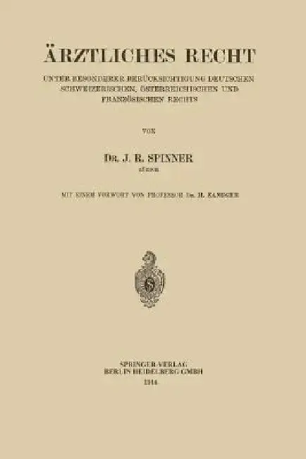Cover of Ärztliches Recht