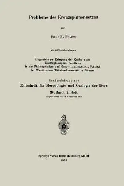 Cover of Probleme Des Kreuzspinnennetzes