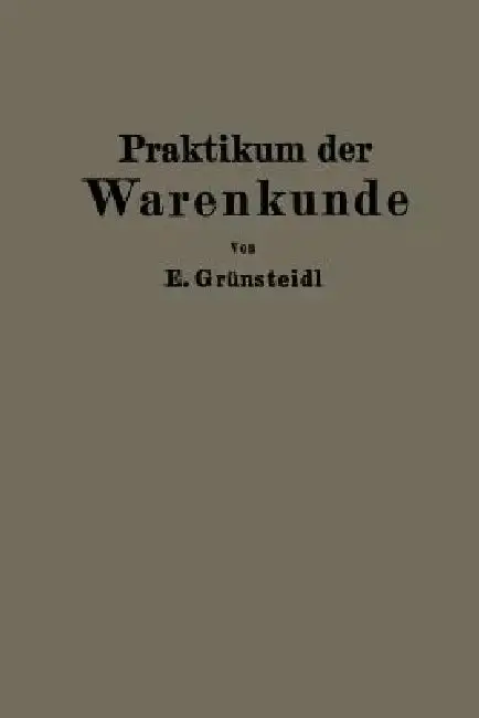 Cover of Praktikum Der Warenkunde