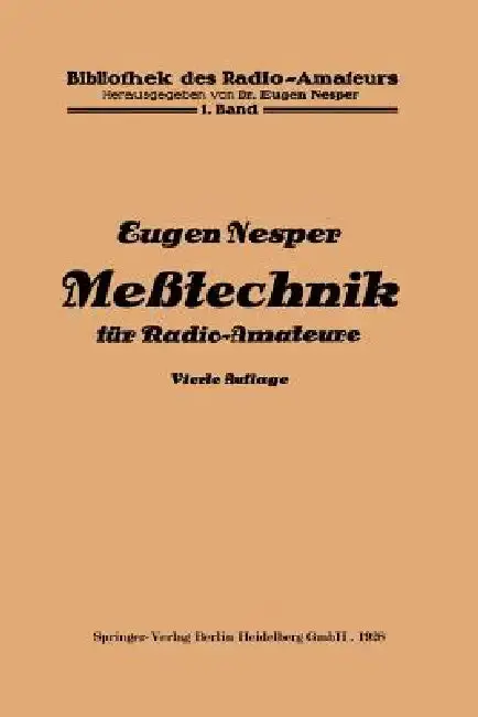 Cover of Meßtechnik Für Radio-Amateure