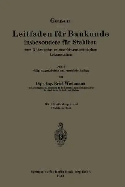 Cover of Leitfaden Für Baukunde Insbesondere Für Stahlbau