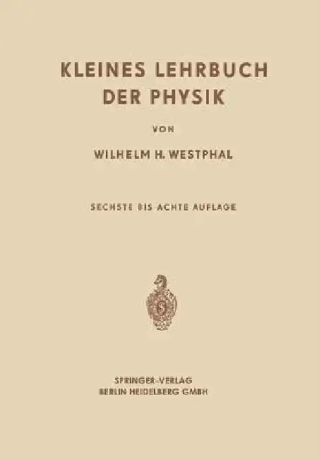 Cover of Kleines Lehrbuch Der Physik