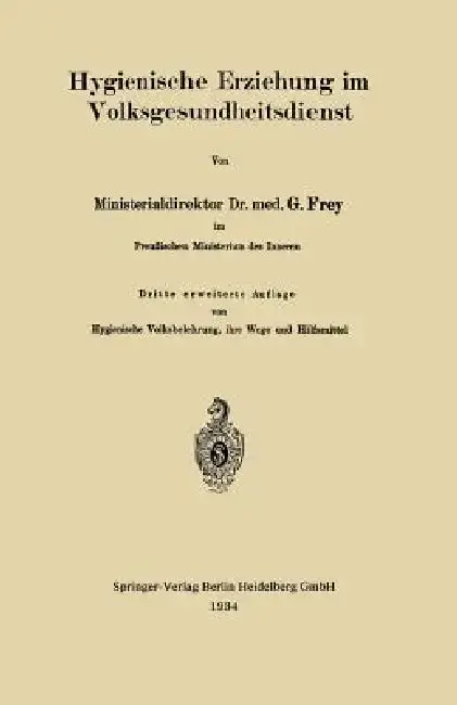 Cover of Hygienische Erziehung Im Volksgesundheitsdienst