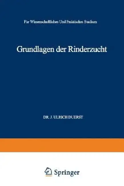Cover of Grundlagen Der Rinderzucht