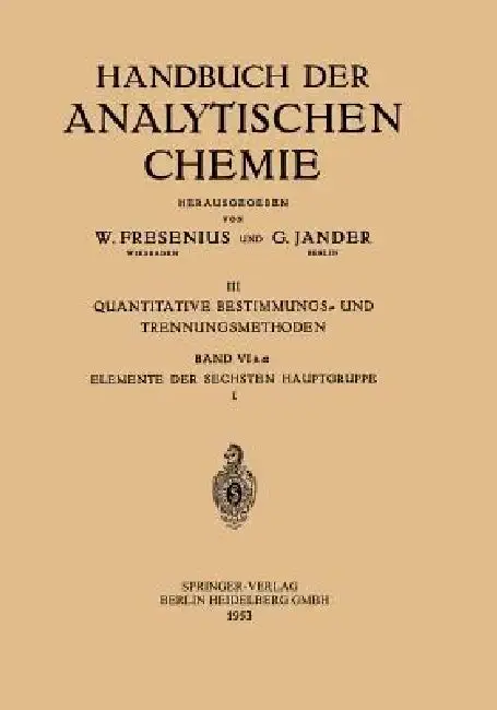 Cover of Elemente Der Sechsten Hauptgruppe
