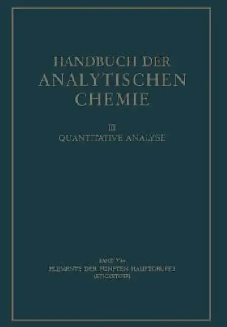Cover of Elemente Der Fünften Hauptgruppe