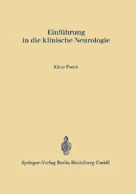 Cover of Einführung in Die Klinische Neurologie