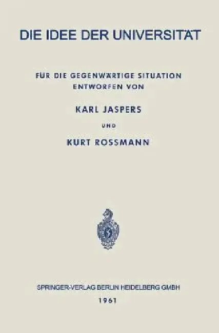 Cover of Die Idee Der Universität
