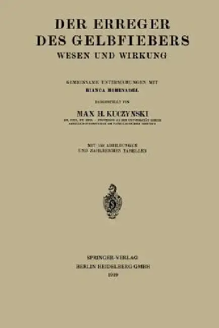 Cover of Der Erreger Des Gelbfiebers