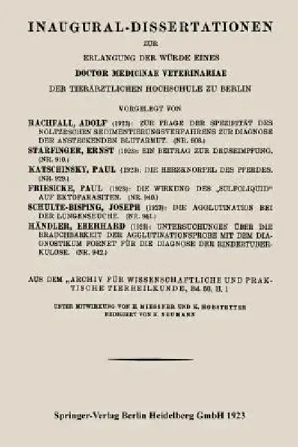 Cover of Zur Frage Der Spezifität Des Noltzeschen Sedimentierungsverfahrens Zur Diagnose Der Ansteckenden Blutarmut