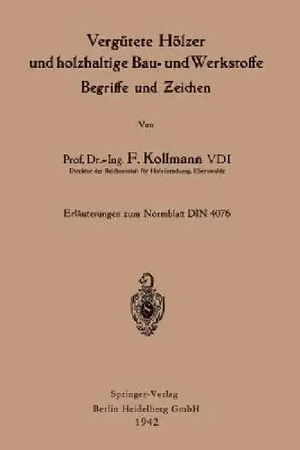 Cover of Vergütete Hölzer Und Holzhaltige Bau- Und Werkstoffe, Begriffe Und Zeichen