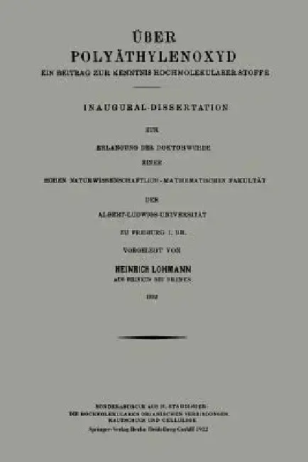 Cover of Über Polyäthylenoxyd