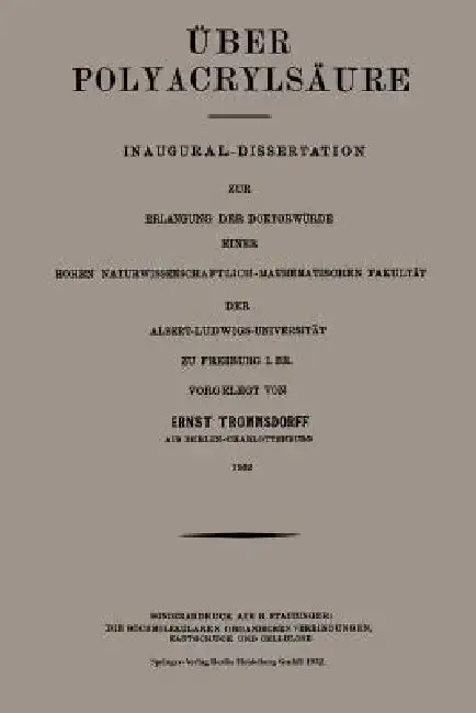 Cover of Über Polyacrylsäure