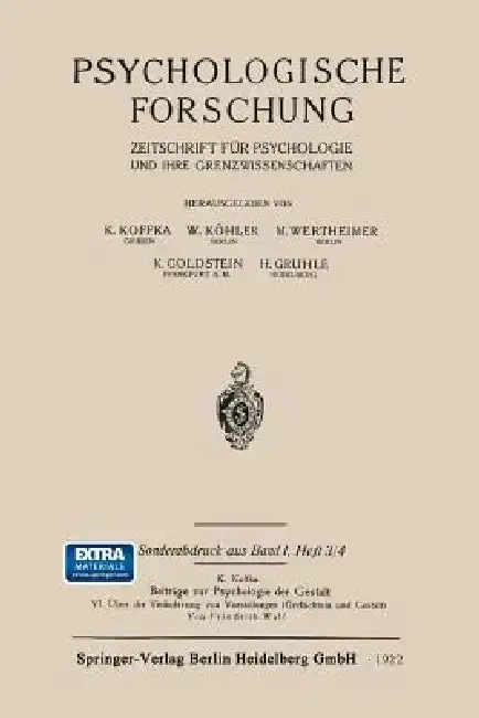 Cover of Psychologische Forschung
