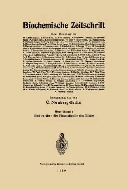 Cover of Studien Über Die Plasmalipoide Des Blutes
