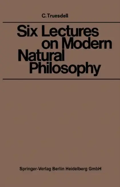 Cover of Six Lectures on Modern Natural Philosophy