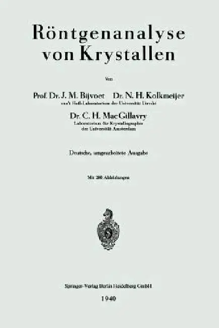 Cover of Röntgenanalyse Von Krystallen