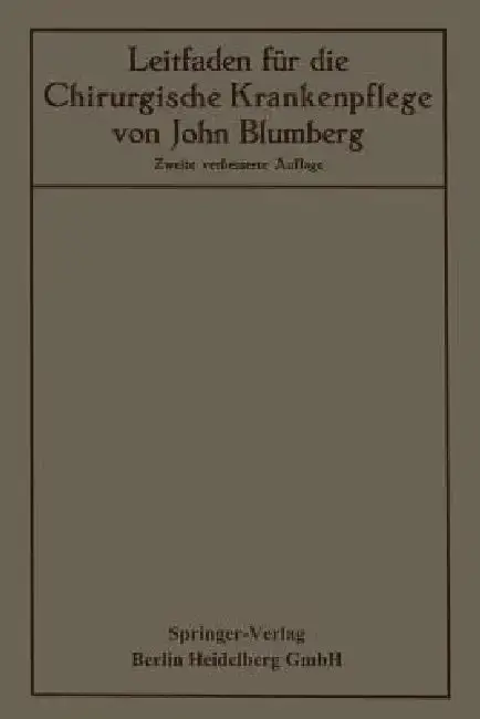 Cover of Leitfaden Für Die Chirurgische Krankenpflege