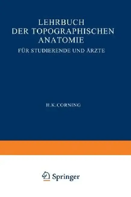 Cover of Lehrbuch Der Topographischen Anatomie Für Studierende Und Ärzte