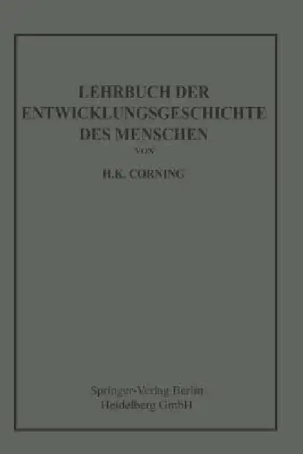 Cover of Lehrbuch Der Entwicklungsgeschichte Des Menschen