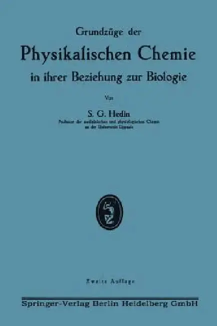 Cover of Grundzüge Der Physikalischen Chemie in Ihrer Beziehung Zur Biologie