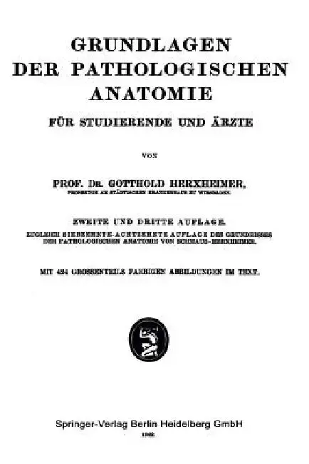 Cover of Grundlagen Der Pathologischen Anatomie