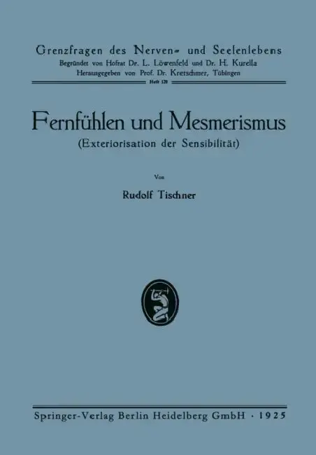 Cover of Fernfühlen Und Mesmerismus