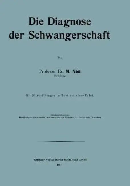 Cover of Die Diagnose Der Schwangerschaft