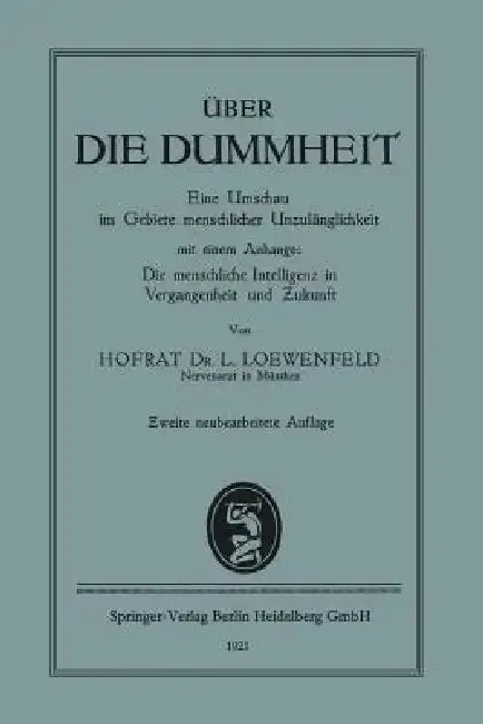 Cover of Über Die Dummheit