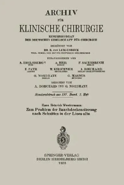 Cover of Zum Problem Der Bauchdeckeneiterung Nach Schnitten in Der Linea Alba
