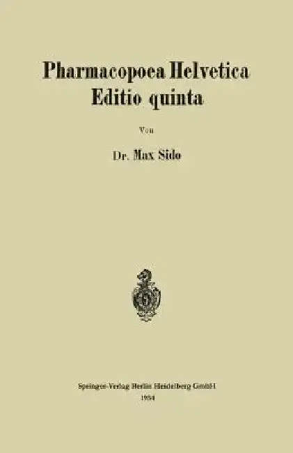 Cover of Pharmacopoea Helvetica Editio Quinta