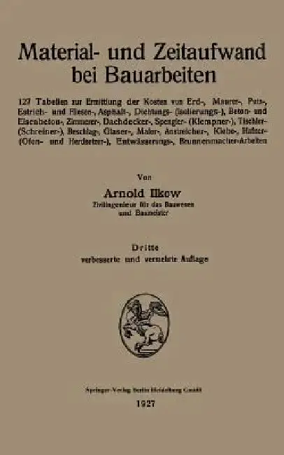 Cover of Material- Und Zeitaufwand Bei Bauarbeiten