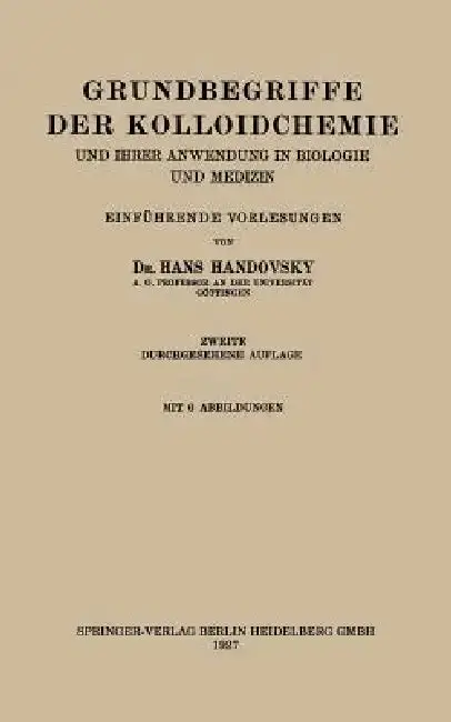 Cover of Grundbegriffe Der Kolloidchemie