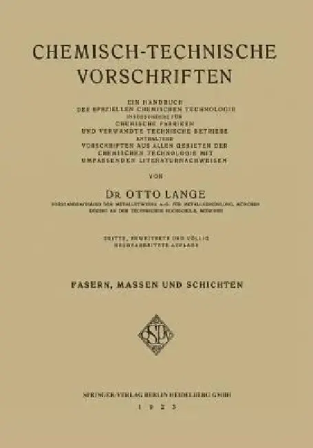 Cover of Chemisch-Technische Vorschriften